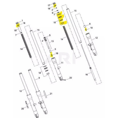 Kit guarnizioni forcella - OEM 45500107