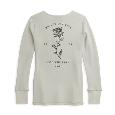 Haut Henley Rose Graphic - Femme