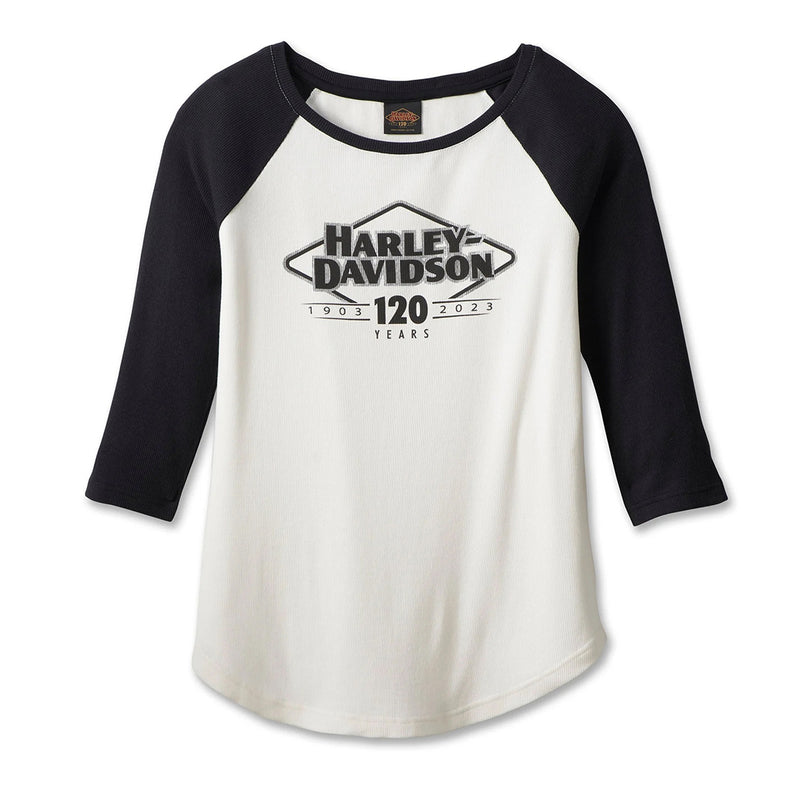 T-Shirt 3/4 Harley-Davidson Edizione Anniversario 120° - Donna