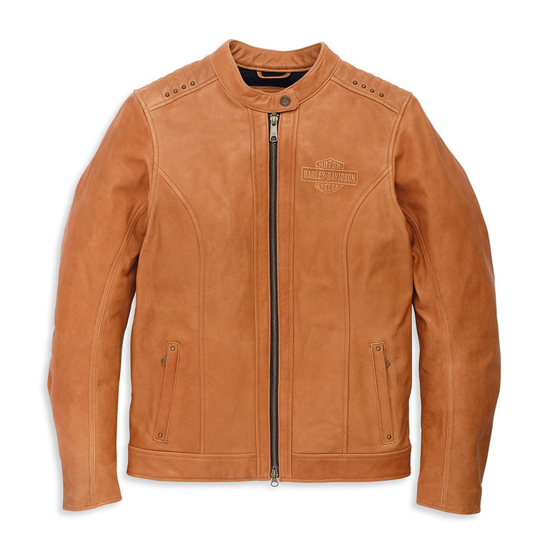 Electra Mandarin Leather Jacket - Women