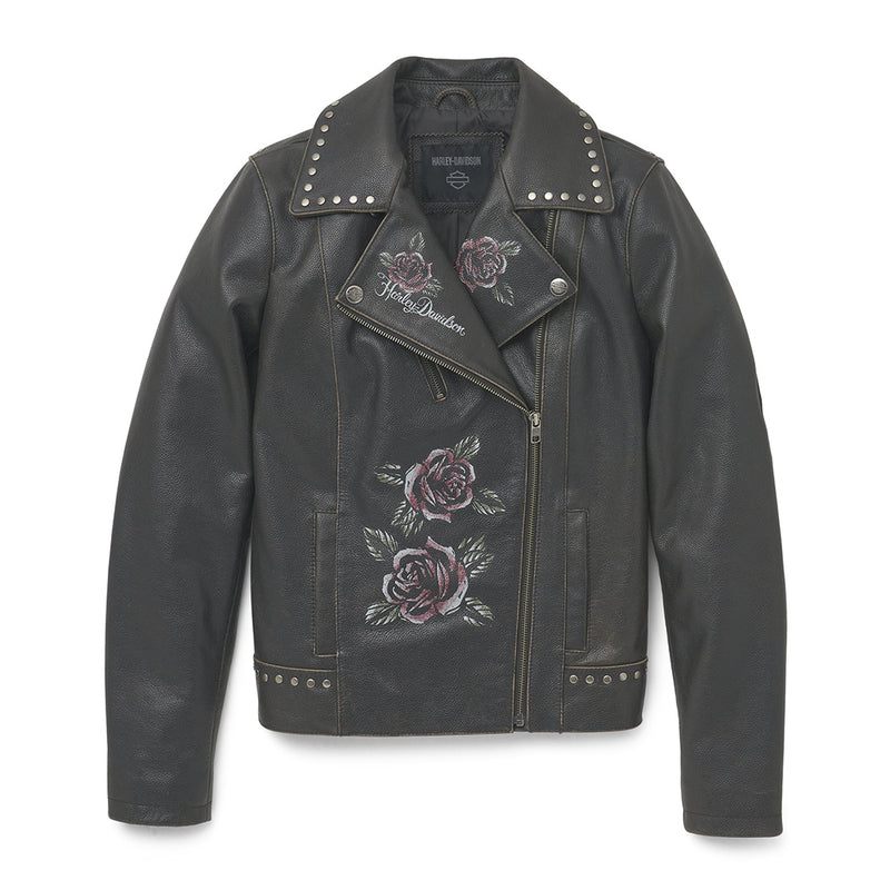 Veste en cuir Rose Hill - Femme