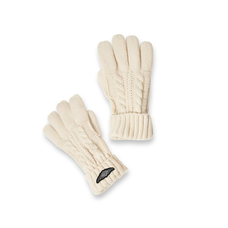 Silver Wing Hat and Glove Set - Women