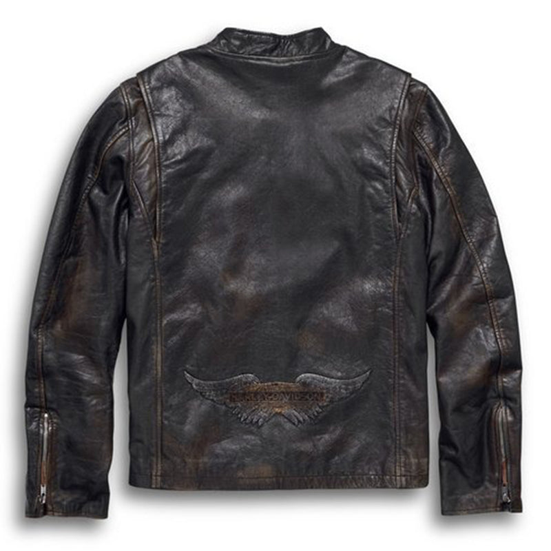 Speed Aged Leather Jacket - Men