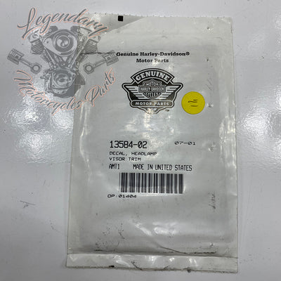 Pegatina para la visera del faro OEM 13584-02