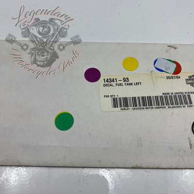 Tank Decal OEM 14341-93