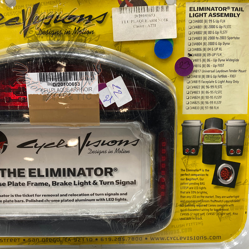 Luz trasera con carcasa de placa Eliminator OEM 20100653