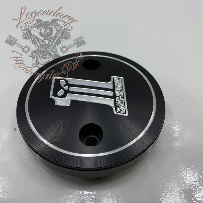 Dark Custom Skull Medallion alternator cover OEM 25700307