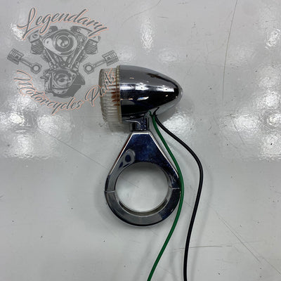 Front turn signal with fork tube mounting