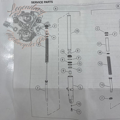 Kit de forquilhas com cartucho único Premium Ride OEM 45400058